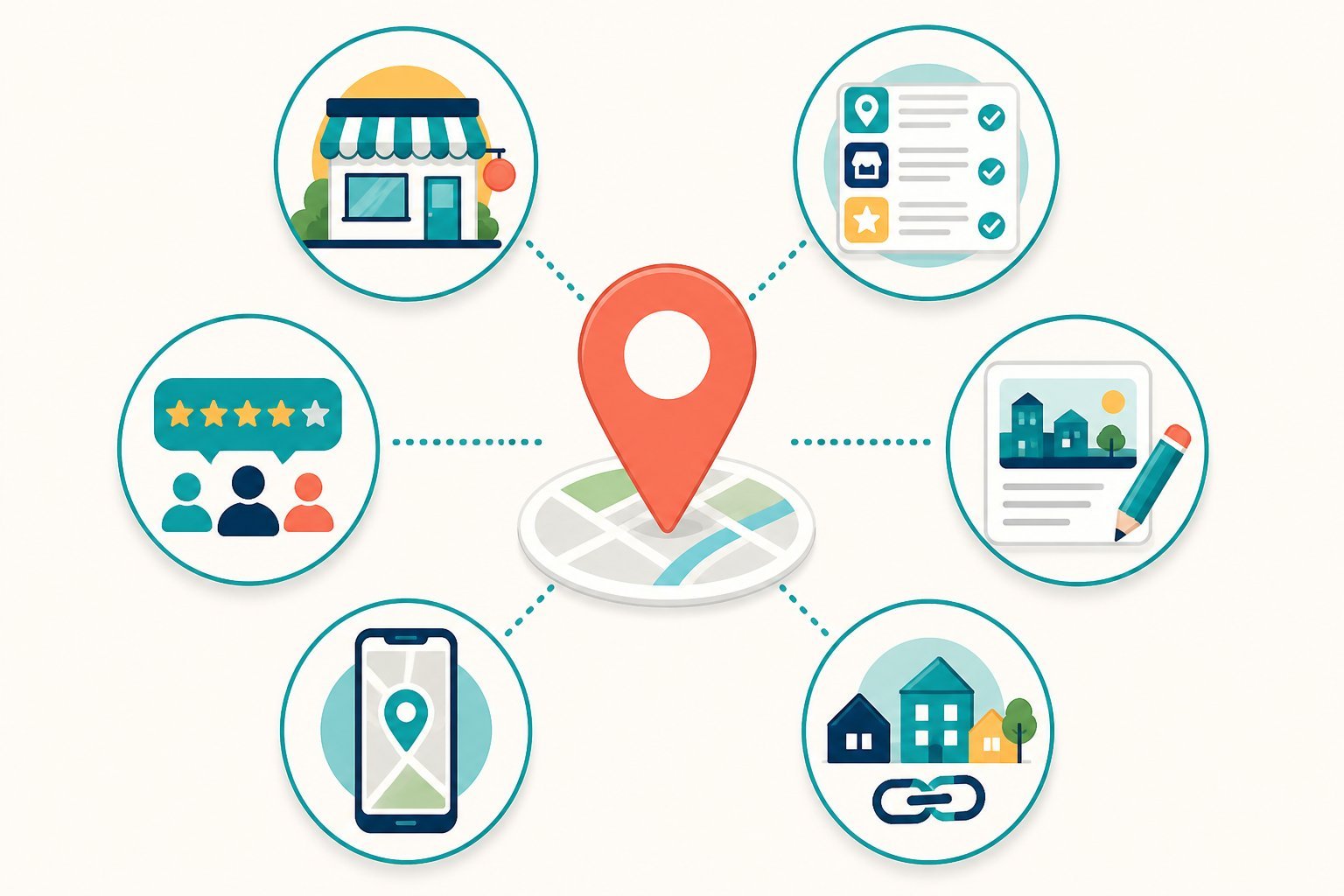 Local SEO checklist with location listings reviews content mobile and links